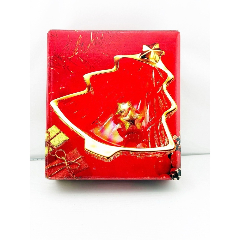 Vintage Studio Nova Yuletide Spirit Gold Sweet Candy Dish Made In Japan